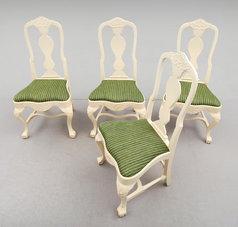 STOLAR, 4 st, barockstil, 1900-talets första hälft.