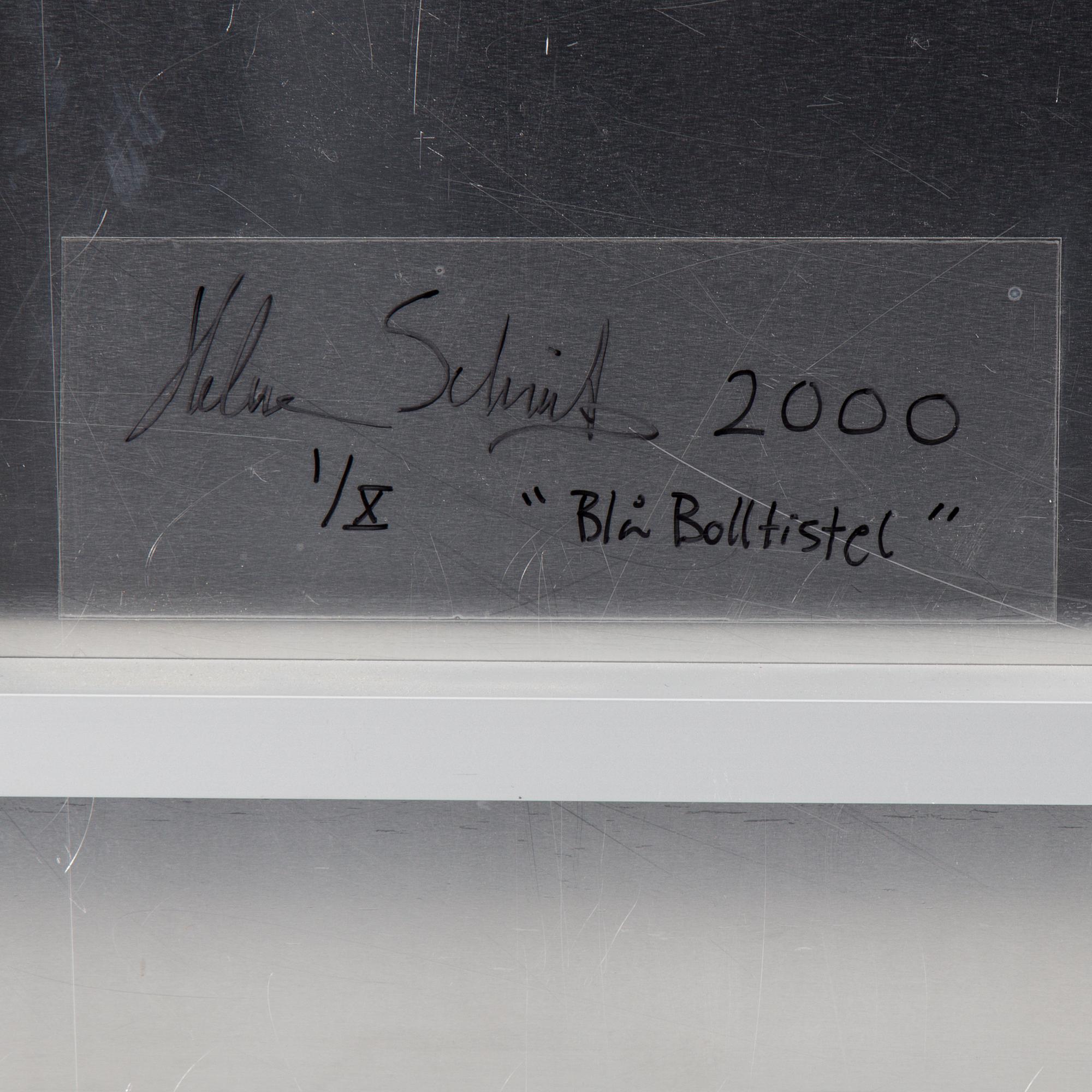 HELENE SCHMITZ, fotografi monterat på aluminium, signerat Helene Schmitz, daterat 2000 och numrerat I/X à tergo.