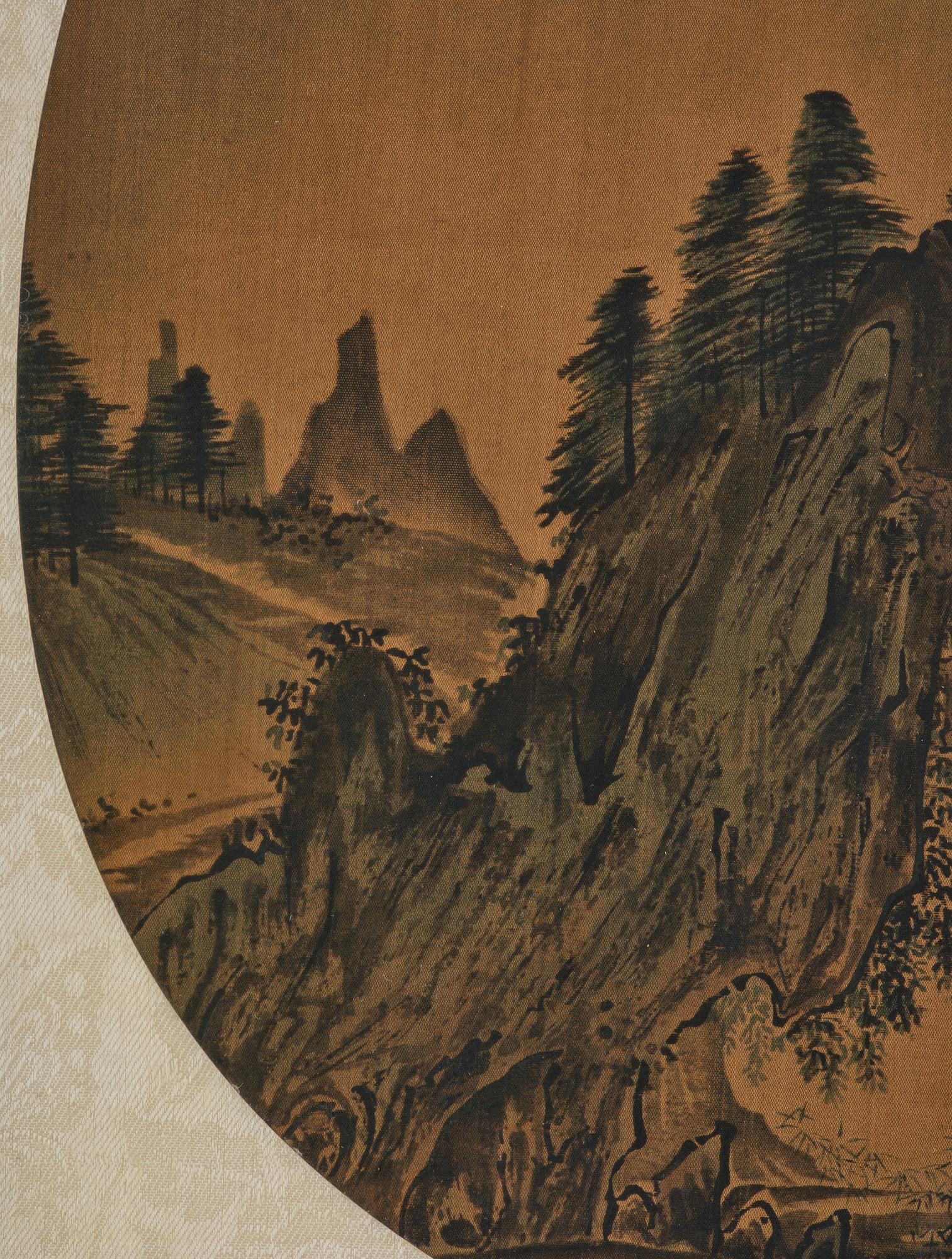 Oidentifierad konstnär, fyra landskap, sen Qingdynasti/ 1900-tal.