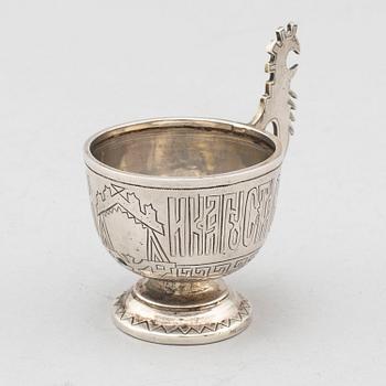 A russian silver vodka cup, circa 1880.