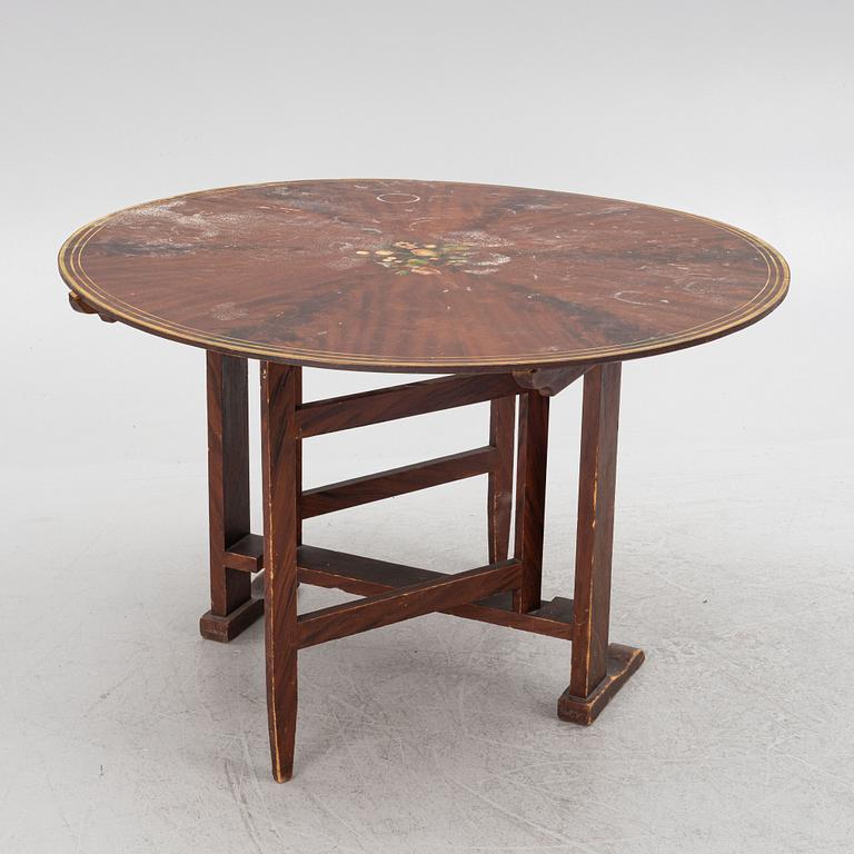 Folding table, 19th century.