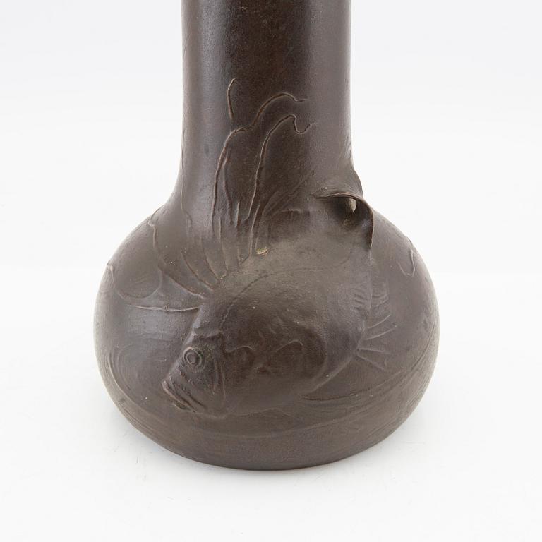 Hugo Elmqvist, bronze vase signed.
