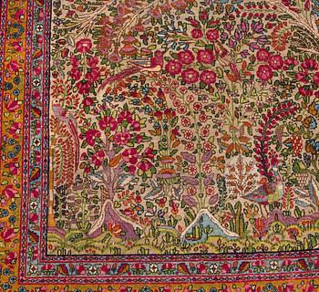 A CARPET, semi-antique Kerman, ca 360 x 284 cm.