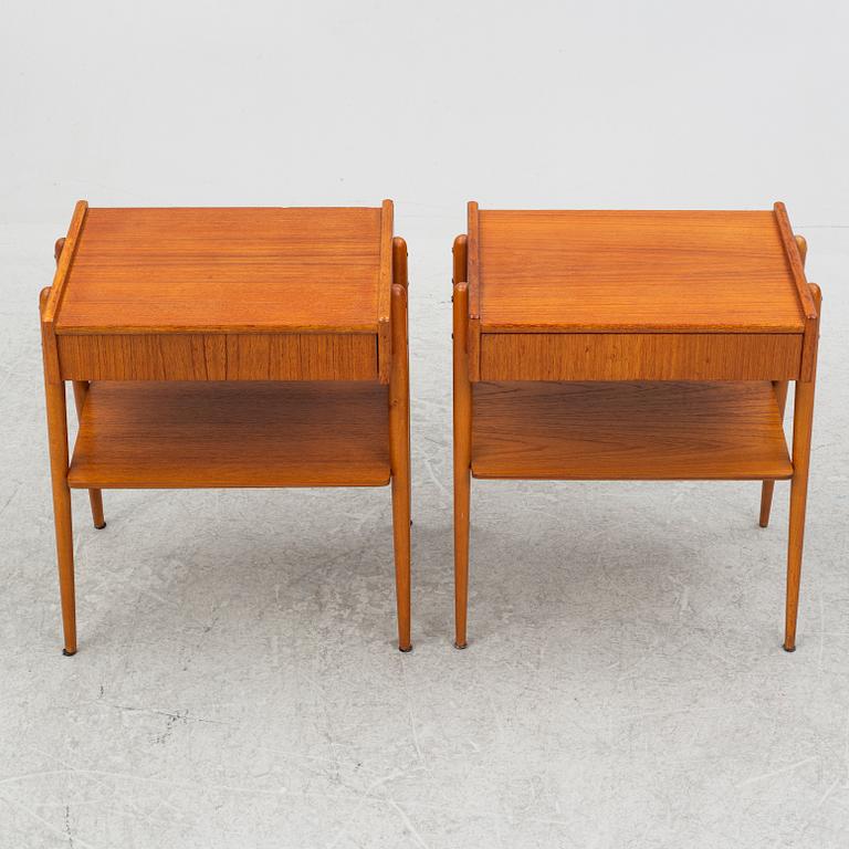 A pair of bedside tables, AB Carlström, mid 20th Century.