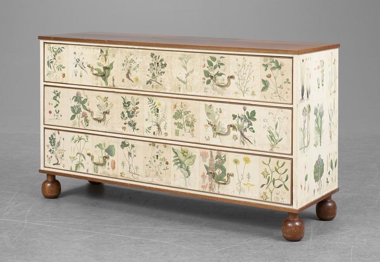 A Josef Frank "Flora" chest of drawers, Firma Svenskt Tenn.