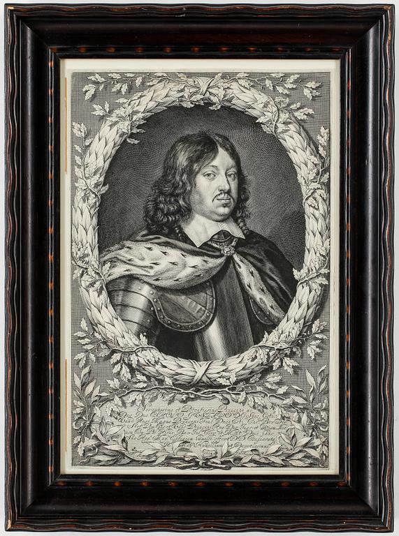 JEREMIAS FALCK, kopparstick, signerat och daterat i trycket, Falck 1654.