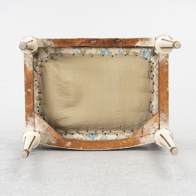 A late-Gustaivan stool, Swedn, around 1800.