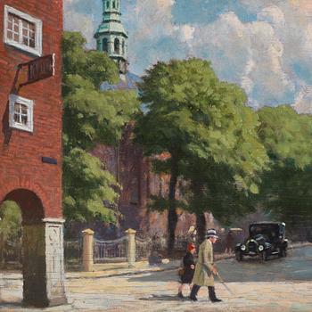 Paul Fischer, Sommardag vid Reformerta Kyrkan i Köpenhamn.