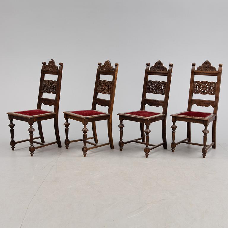MATSALSSTOLAR, 8 st, nyrenässans, 1900-talets början.