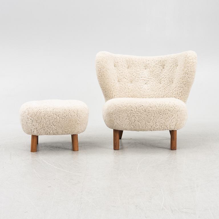 Viggo Boesen, a 'Little Petra' armchair and a foot stool, &Tradition, Denmark.