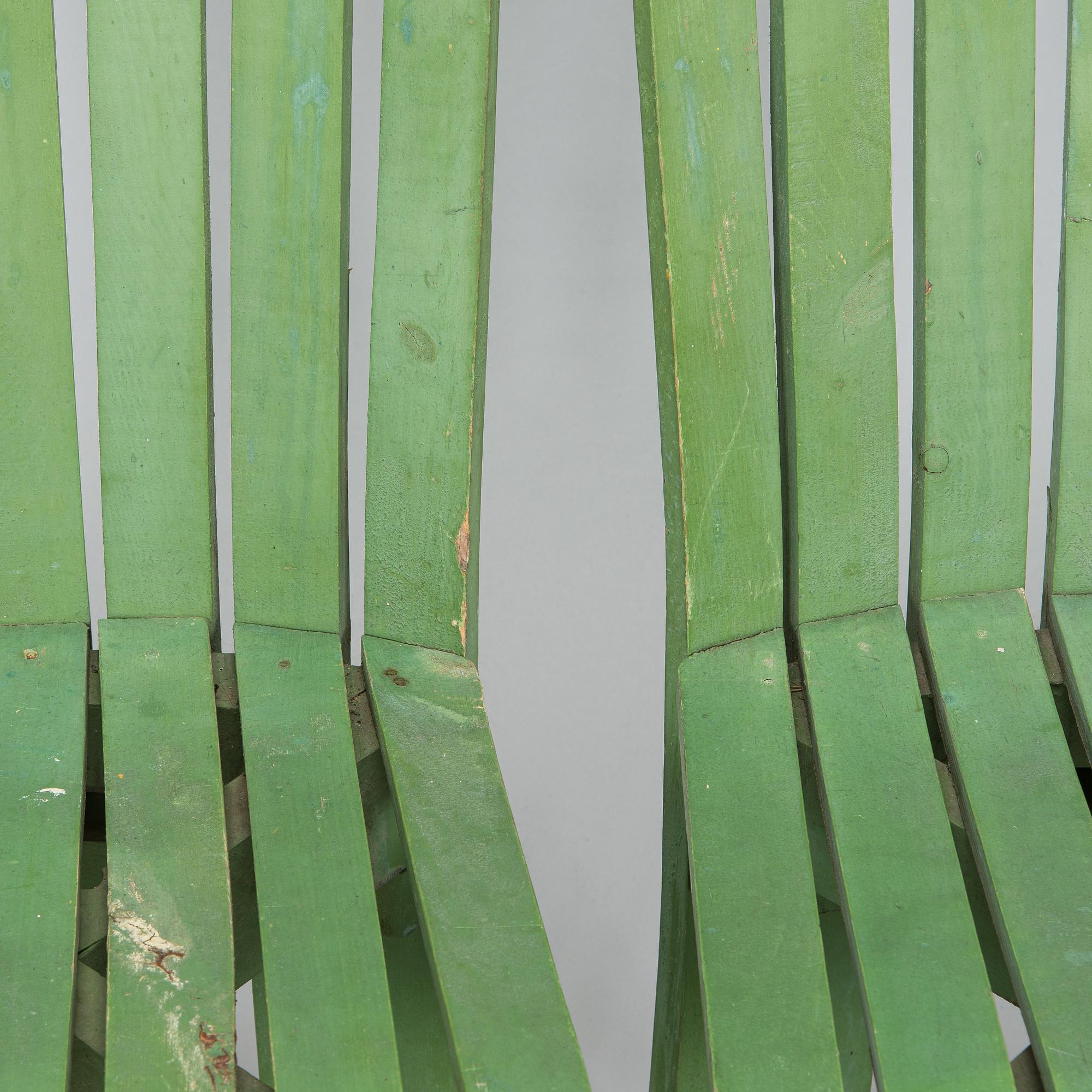 Alvar & Aino Aalto, Four early 1950s 'Aurinko' (Sun-serial) garden chairs, model 910  for O.Y. Huonekalu- ja Rakennustyötehdas A.B.