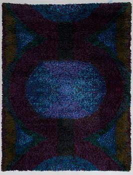 Ritva Puotila, A Finnish rya rug for Oy Finnrya Ab. Circa 175 x 136 cm.