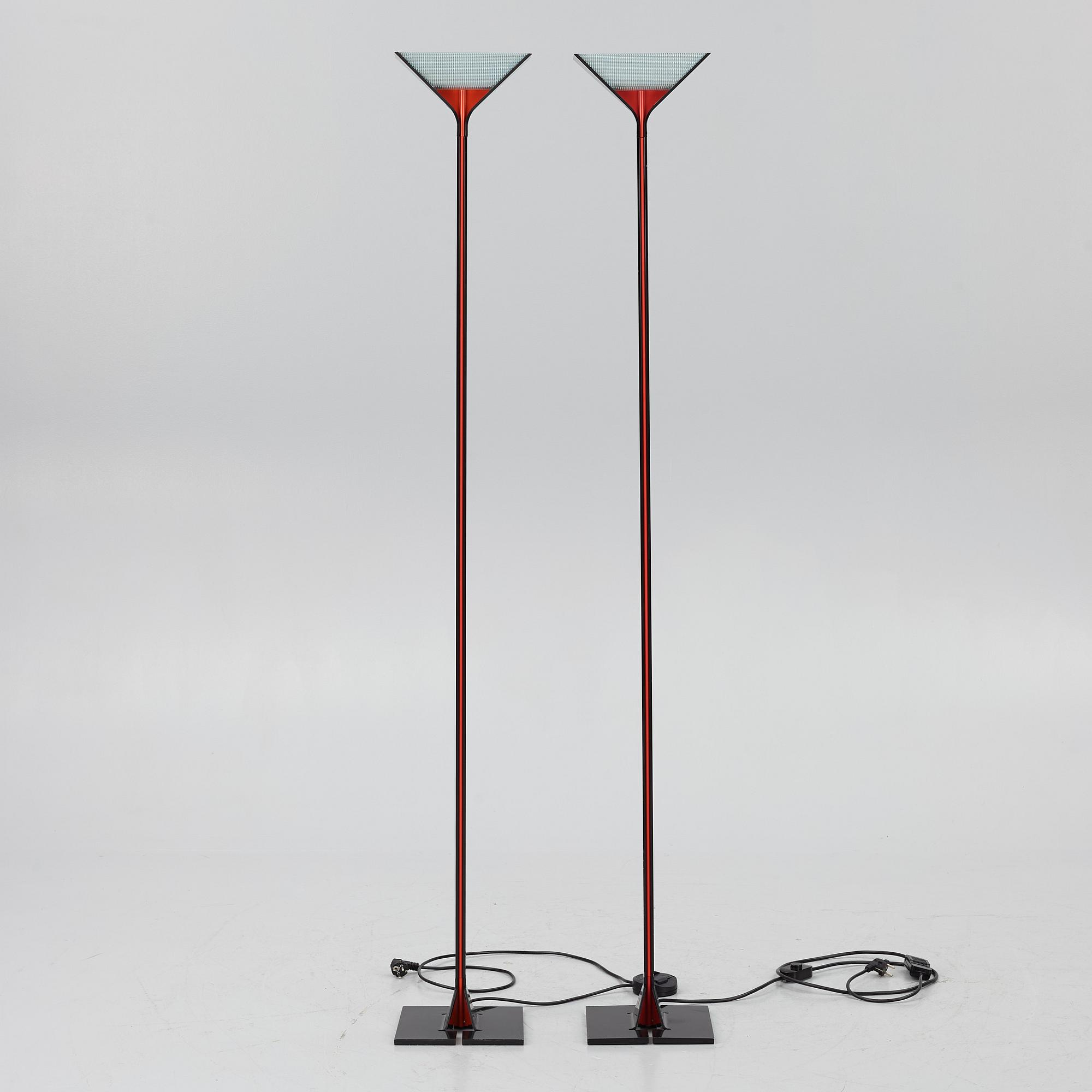 Tobia Scarpa, a pair of 'Papillona' floor lamps, Flos, Italy.