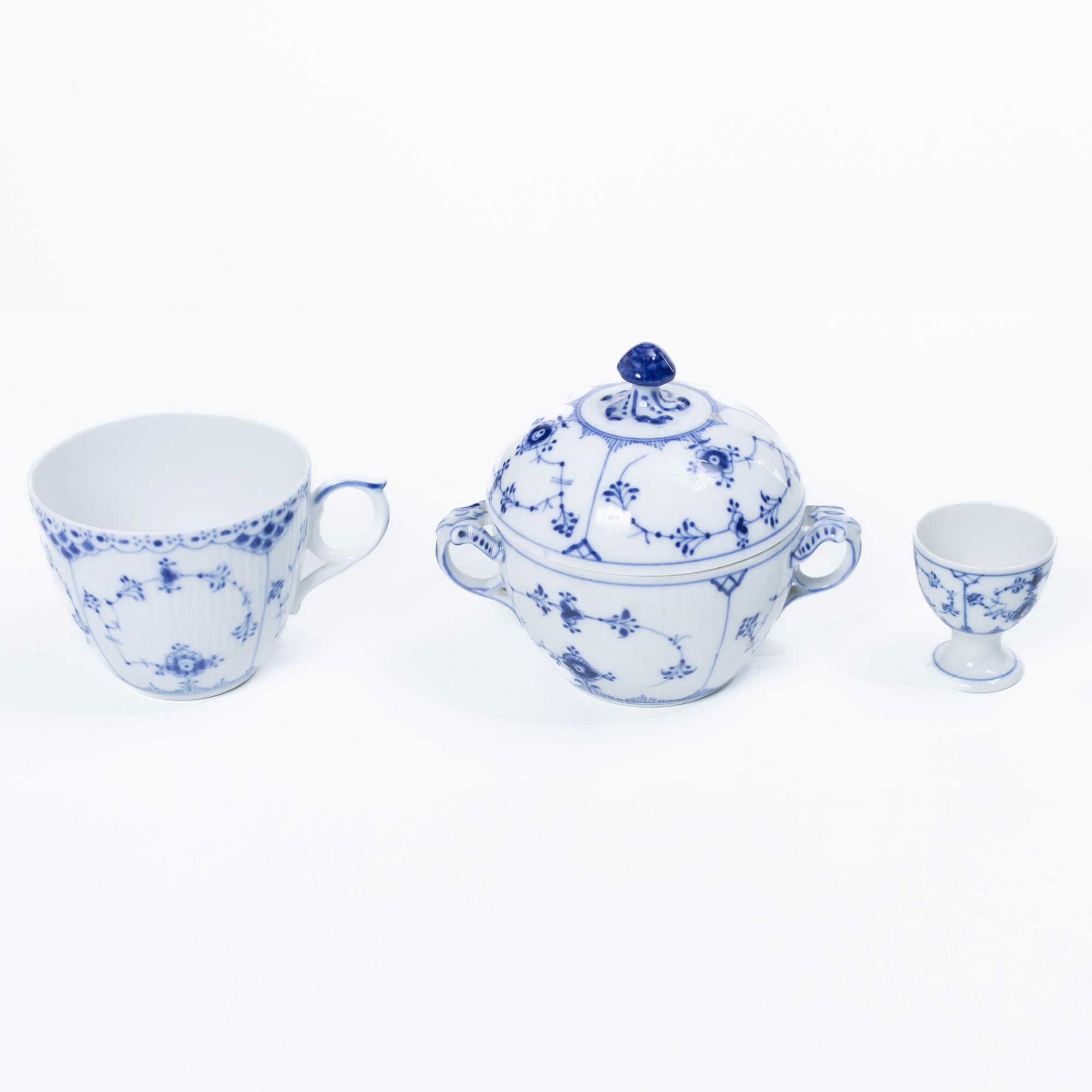 Royal Copenhagen, a 36-piece tea service, 'Blue Fluted', Denmark.