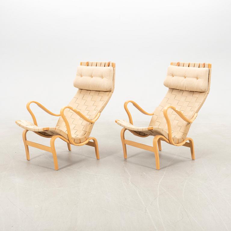 Bruno Mathsson, armchairs 1 pair, "Pernilla", for DUX late 20th century/21st century.