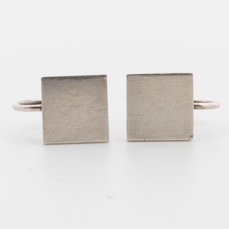 WIWEN NILSSON, a pair of silver ear rings, Lund 1960.