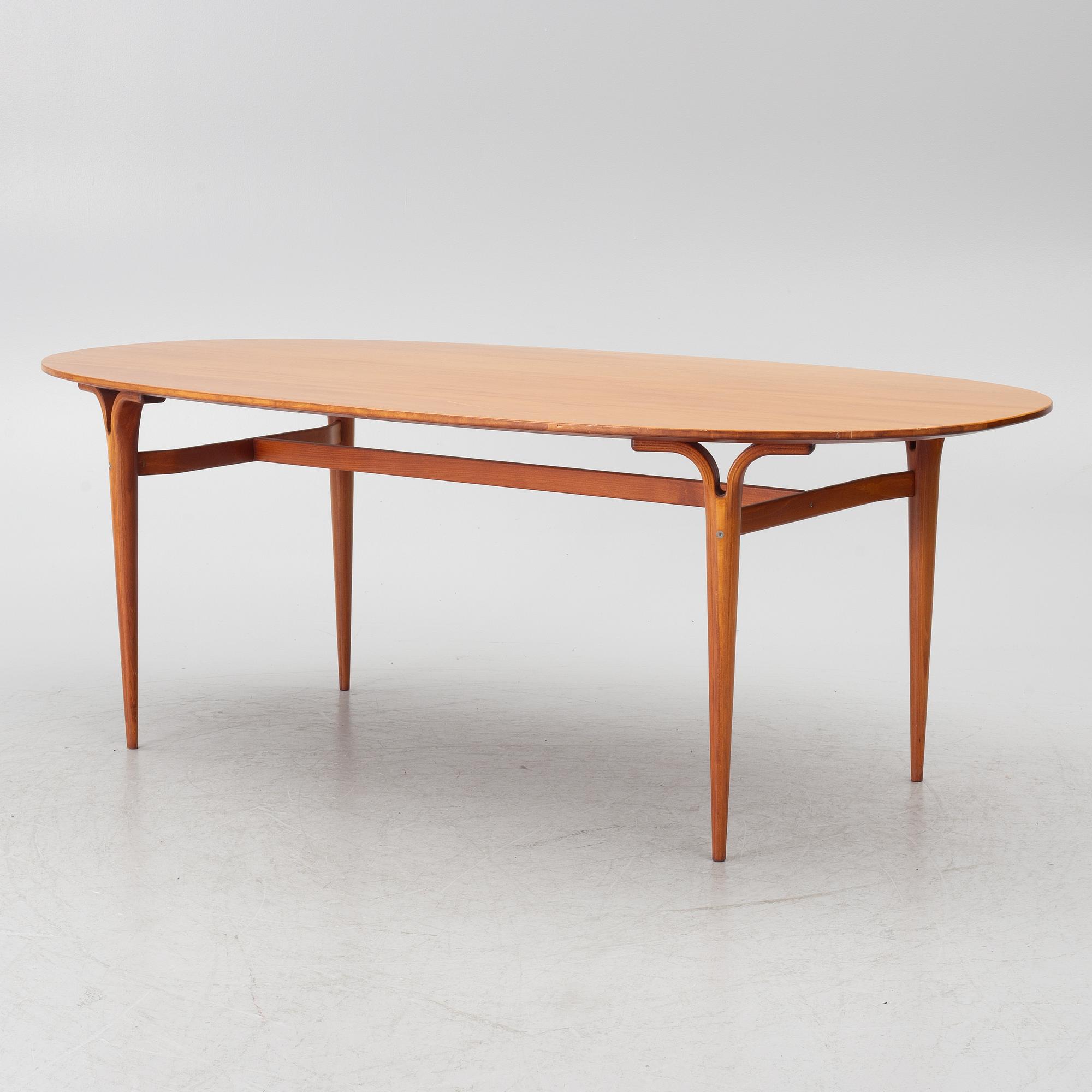 Bruno Mathsson & Piet Hein, dining table, “Superellipse”, Bruno Mathsson International, Sweden.