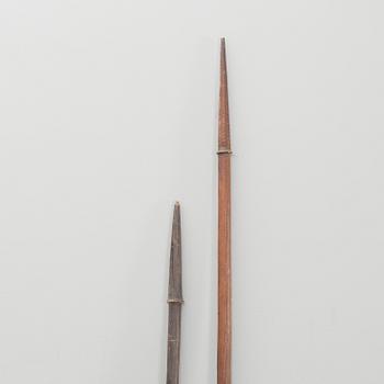 KATOUA /CLUBS, two. NIUE ISLAND, POLYNESIA.