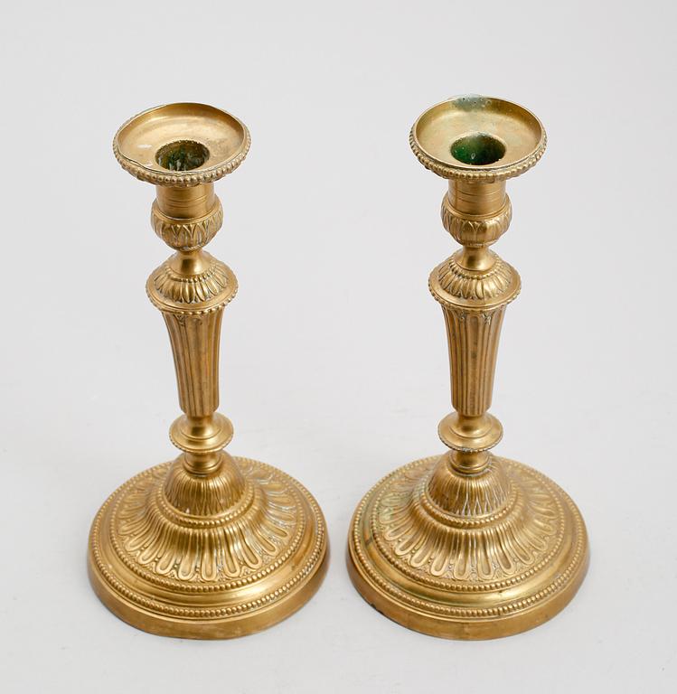 LJUSSTAKAR, 1 par, empire, 1800-talets första hälft.