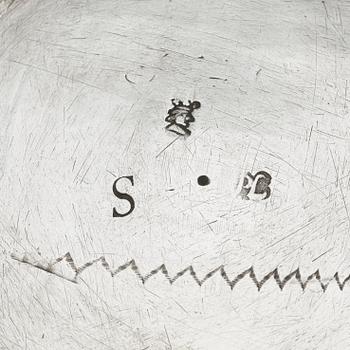 A Swedish 18th century parcel-gilt beaker, marks of Petter Ersson Lund, Stockholm 1730.