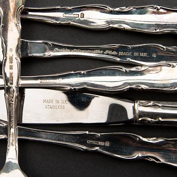 AN ENGLISH PLATE 130 parts CUTLERY SET late 20th century.