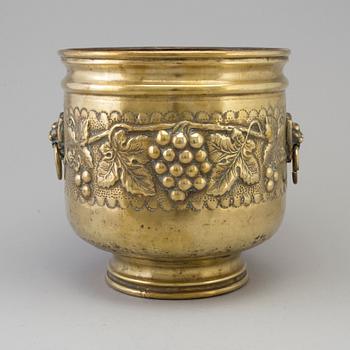 A 18th/19th century brass champagne cooler.