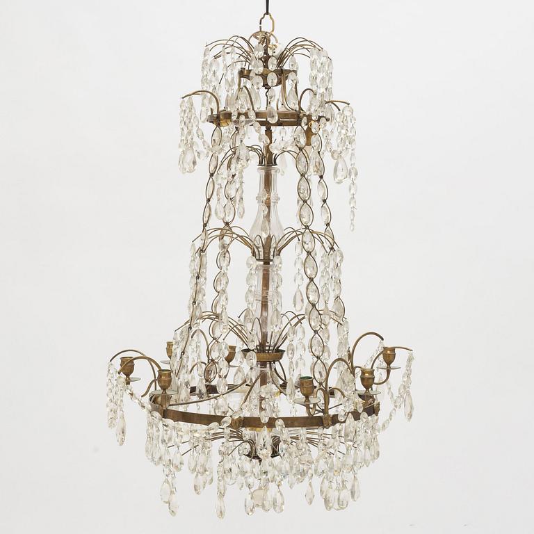 A Gustavian style chandelier, early 20th Century.