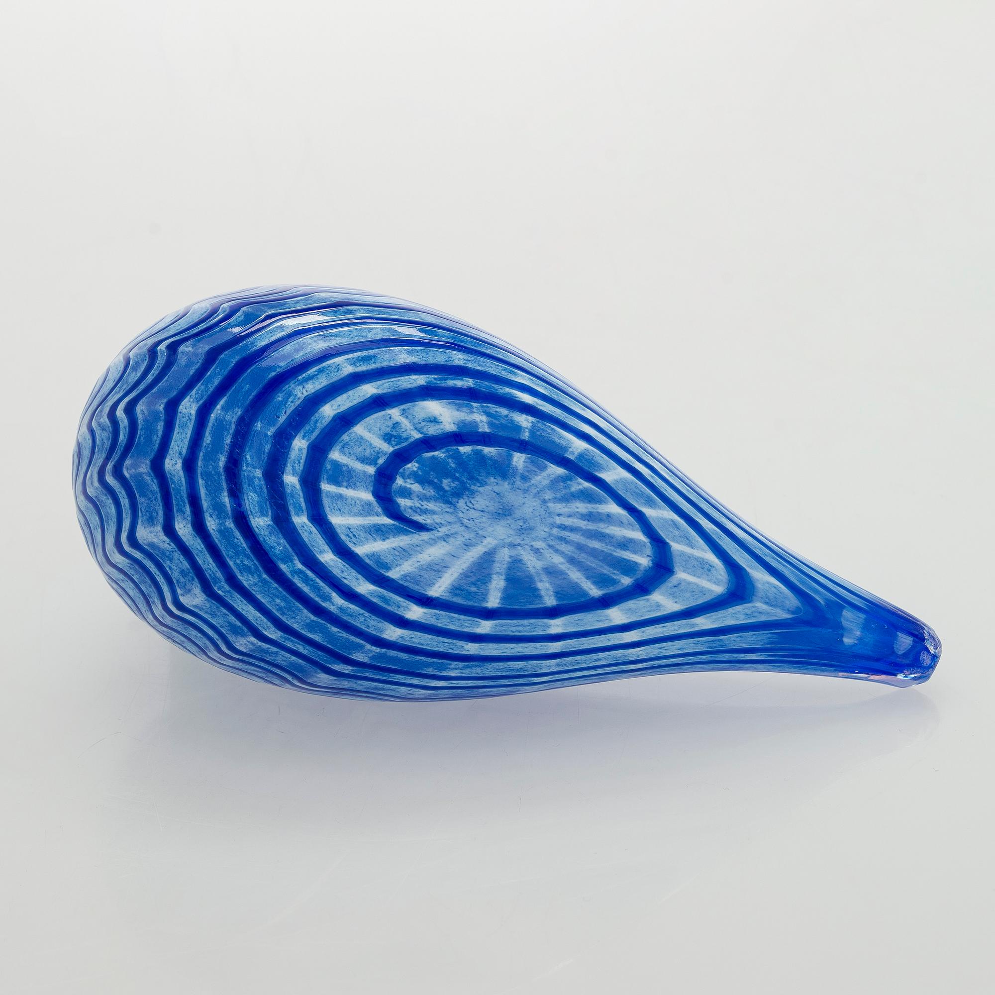 Oiva Toikka, a glass "Blue Bird", signed O. Toikka, Nuutajärvi.