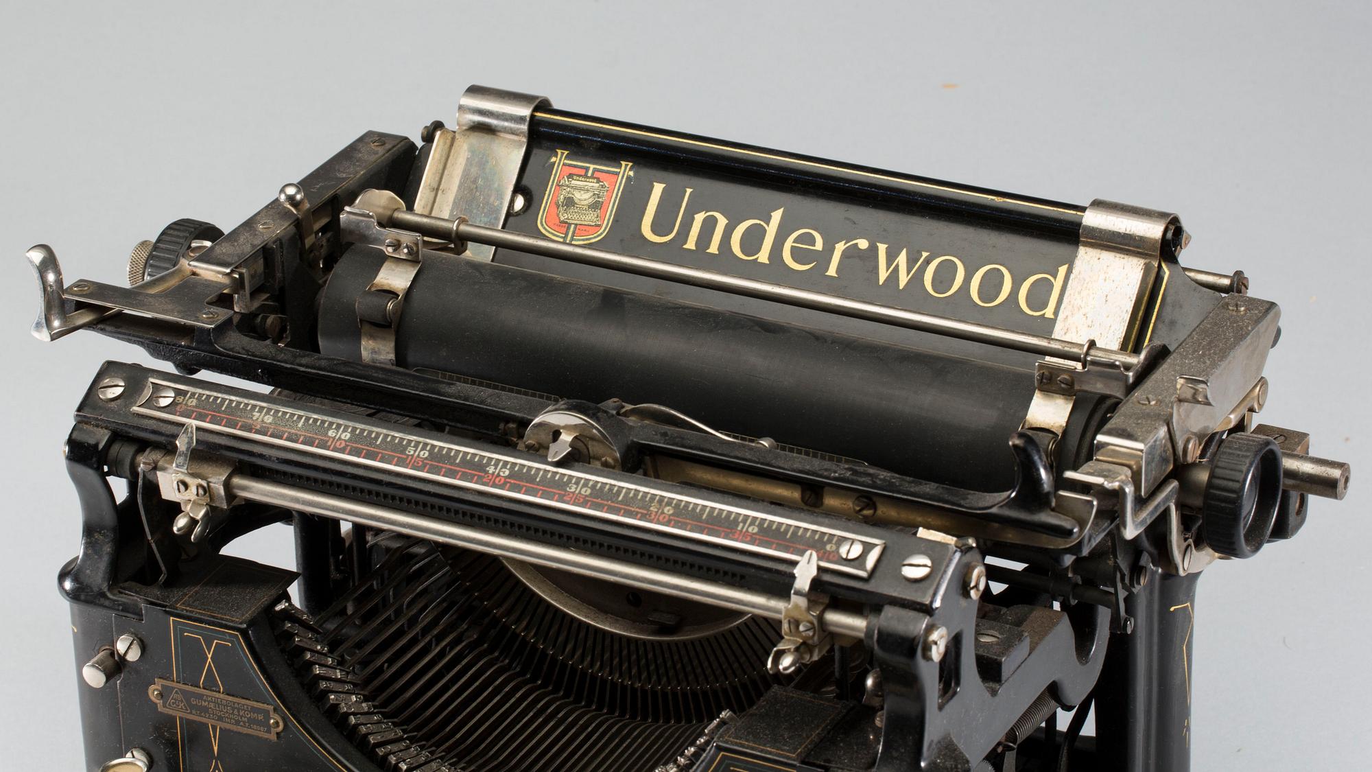 SKRIVMASKIN, Underwood, 1900-talets början.