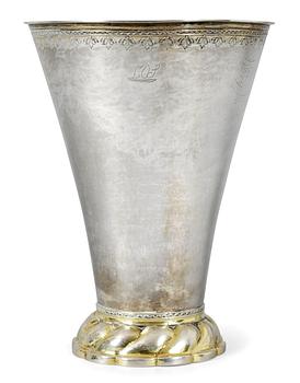 600. A Swedish 18th cent silver beaker, marks of Christoffer Bauman, Hudiksvall 1794.
