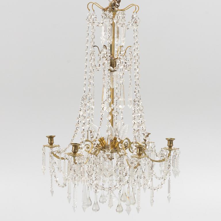 A chandelier, late 19th century.