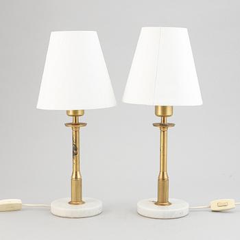 Bordslampor, ett par, 1900-tal.