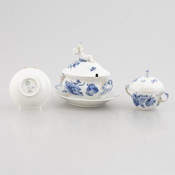 Royal Copenhagen, three pieces of "Blur Flower" porcelain, Denmark.