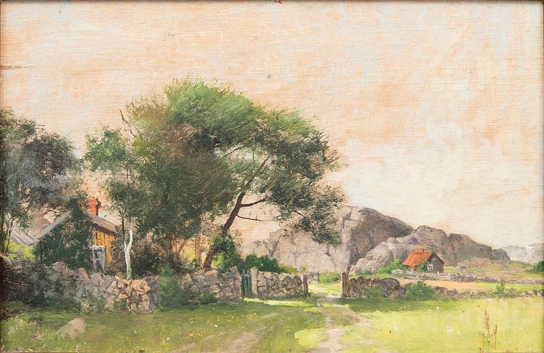 Arvid Mauritz Lindström, 2 landscape paintings.