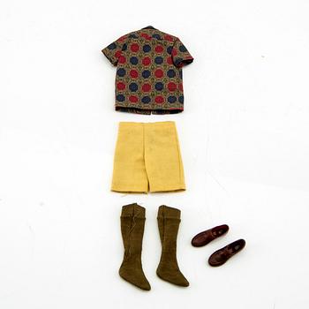 Barbie and Ken, dolls 2 pcs. and clothes, vintage, "Barbie Bubblecut" Mattel 1961/62. "Ken" Mattel 1961/62.