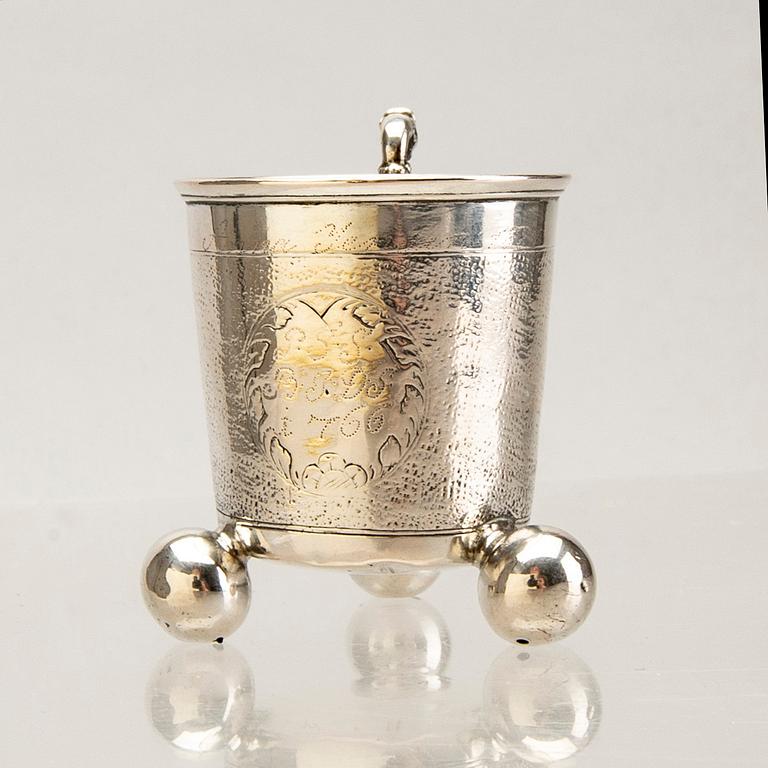 BÄGARE 2 st silver 1700-tal.