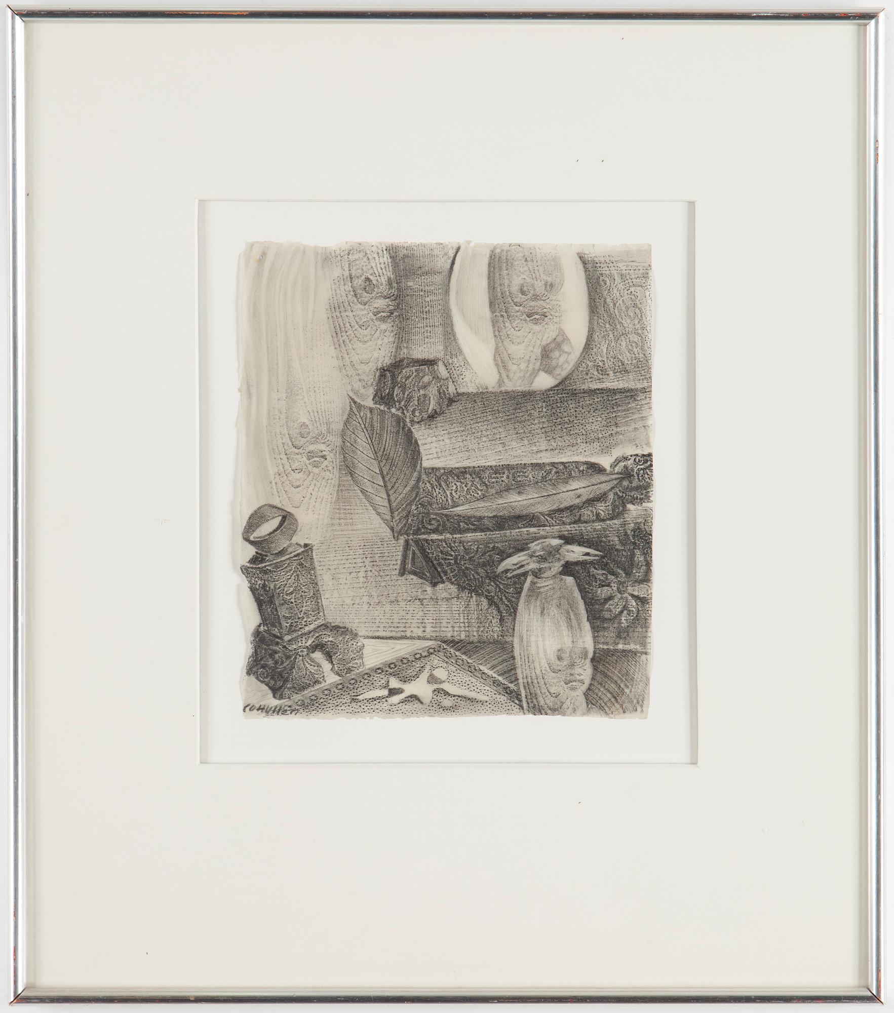 CARL OTTO HULTÉN, frottage blyerts, signerad.