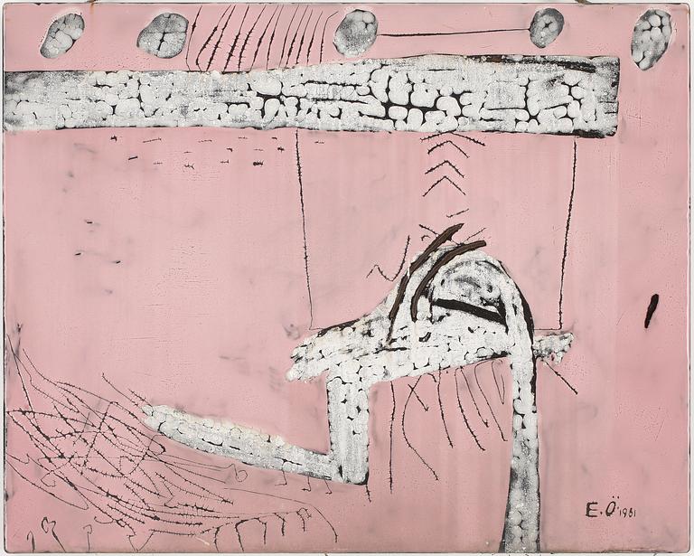 EJE ÖBERG, 3st, emaljerade plåtar, Gustavsberg, signerade och daterade.