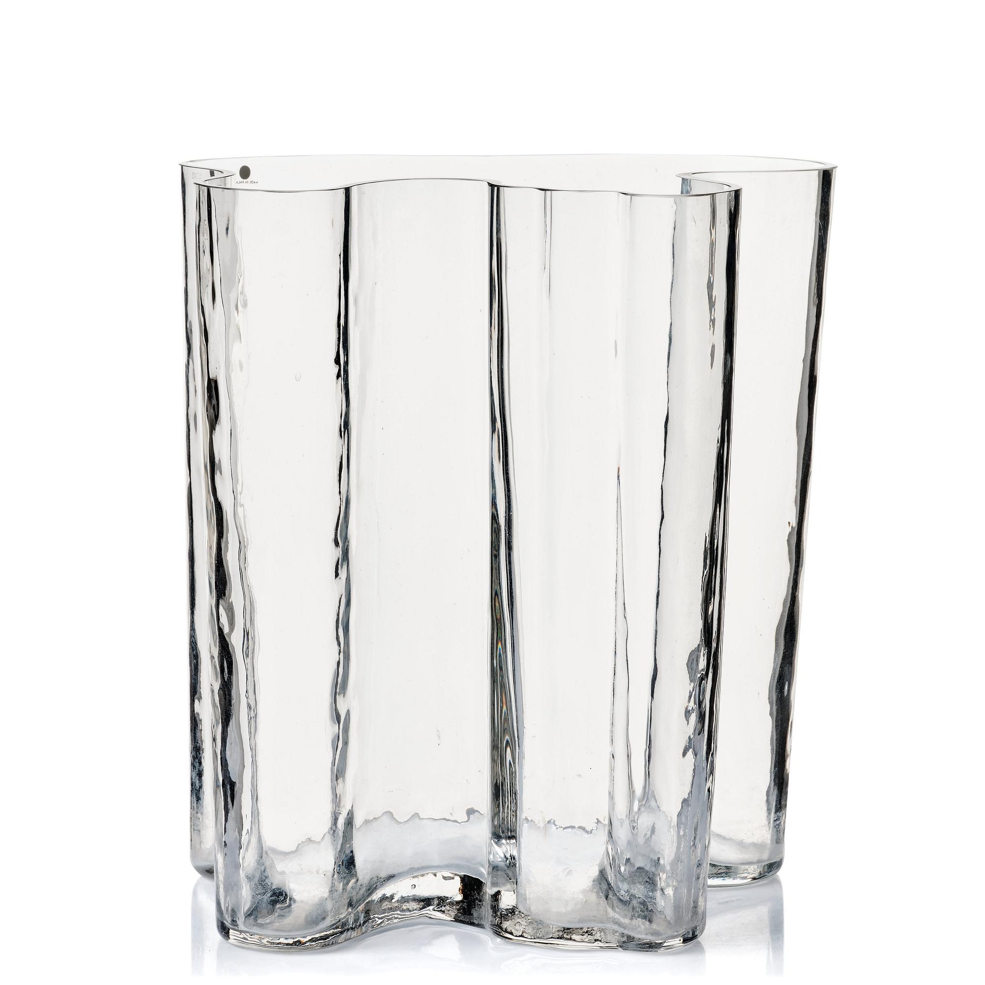 Alvar Aalto, a clear glass vase, Iittala, Finland probably 1960'-70's, model 3031.
