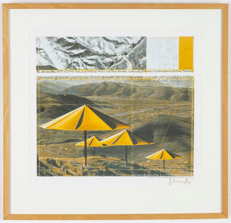 Christo & Jeanne-Claude, offset in colours, 1991, signed.