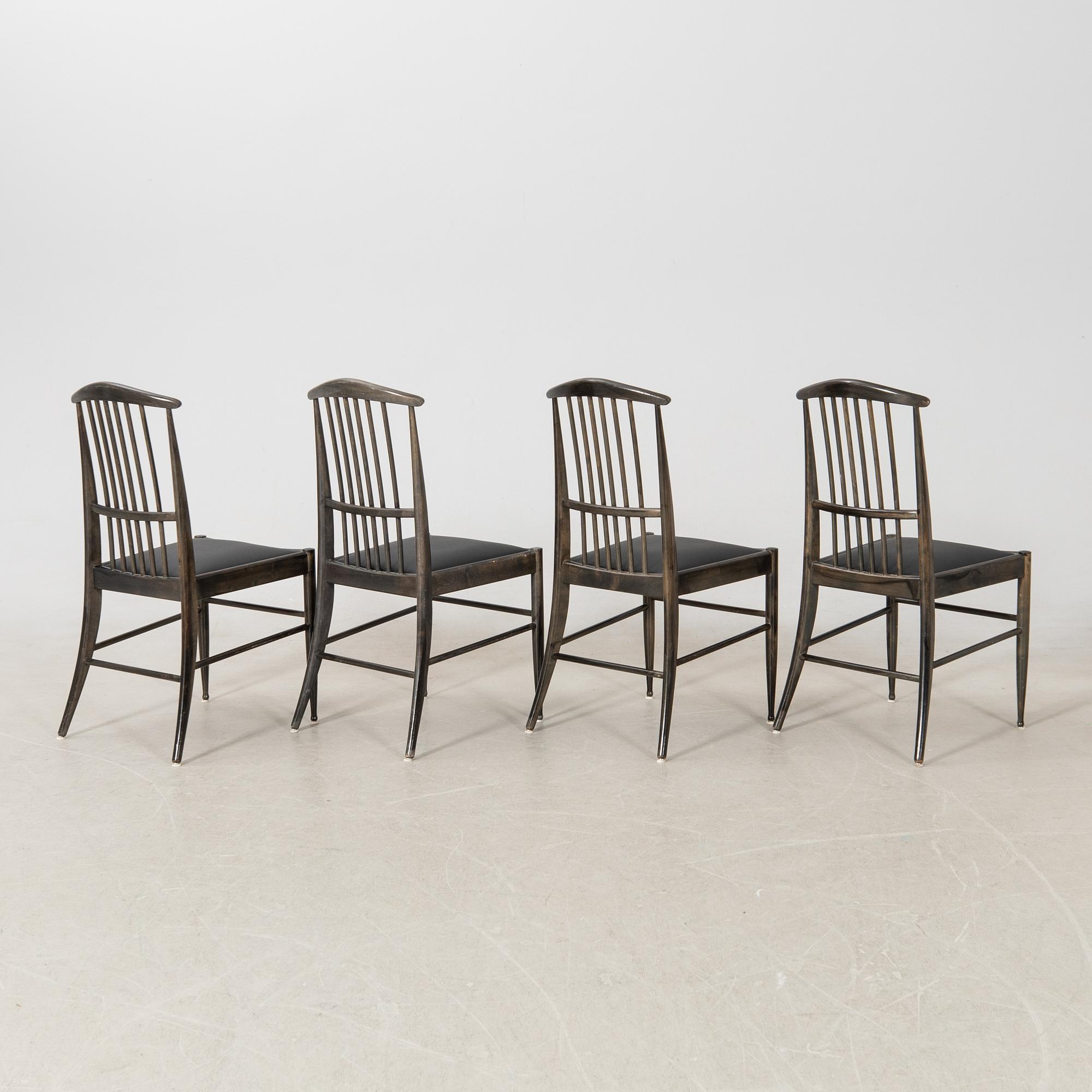 Kerstin Hörlin-Holmquist, stolar, 4 st, "Charlotte", Asko, 1970-tal.