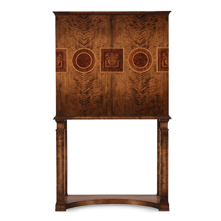 A Swedish Grace stained birch cabinet attributed to Ture Ryberg, J.E Blomqvist Möbelfabrik, Uppsala, 1920-30's.