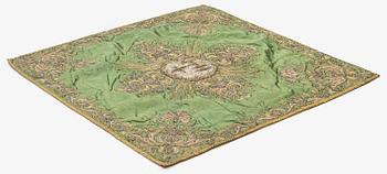 An Italian chalice veil, mid 18th century, c. 58 x 60 cm.