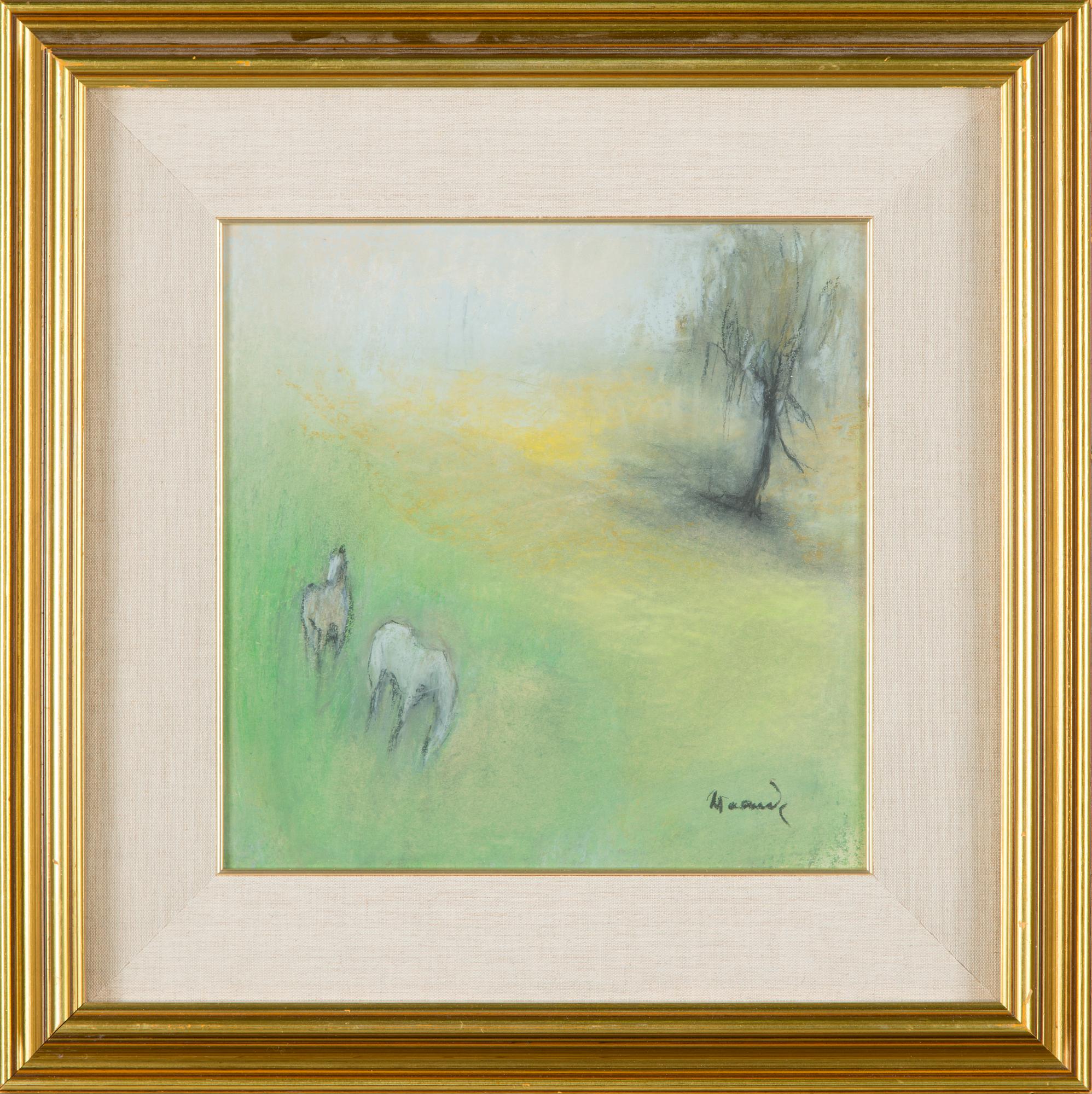 Elvi Maarni, pastell, signerad.