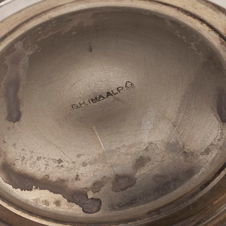 SYLVIA STAVE, coctail shaker, silver plated, CG HALLBERG, Sweden 1930's.