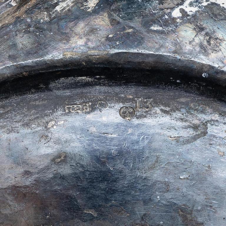 Johan Petter Grönvall, ljusstakar, ett par, silver, Stockholm 1815. Empire.