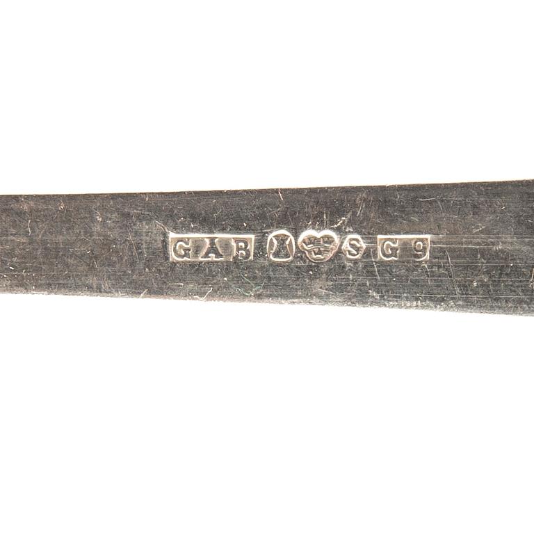 A SWedish 20th century set of  69 pcs of sivler cutlery Rosenholm mark of GAB Stocholm total weight 3190 grams.