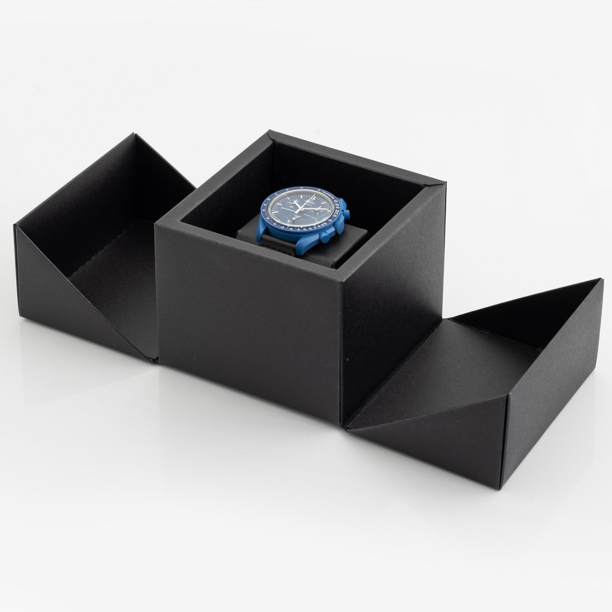Swatch/Omega, MoonSwatch, Mission to Neptune, kronograf, armbandsur, 42 mm.