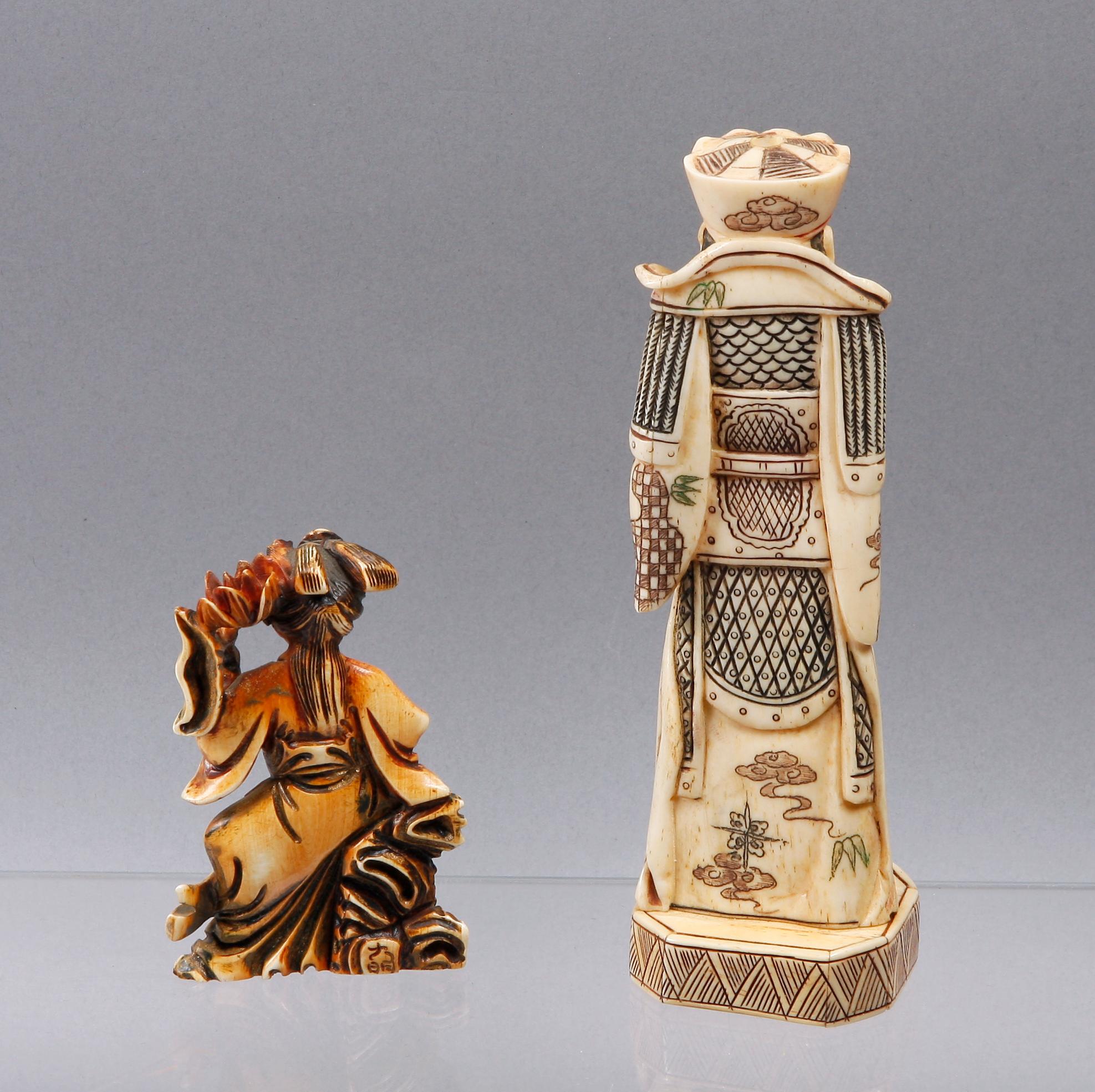 FIGURINER, 2st, ben, Kina. 18-1900-tal.