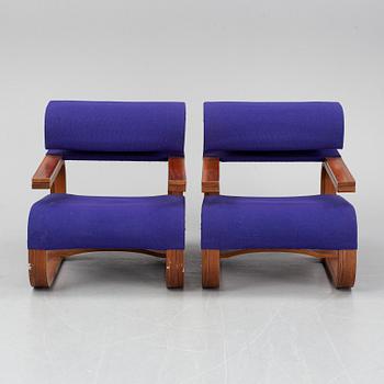 JAN BOCAN, armchairs, a pair, second half of the 20th century.
